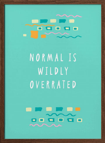 Quirky Abstract Inspiration | Poster - Walnut Frame Interior