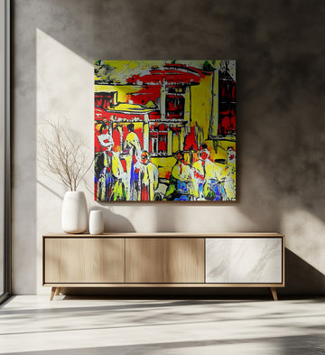 Colorful Street Market | Canvas - Room Interior 2
