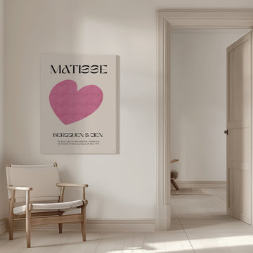 Minimal Pink Heart | Canvas - Room Interior 1