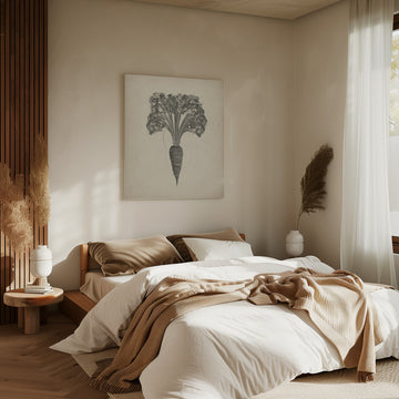 Botanical Carrot Drawing | Canvas - Room Interior 2
