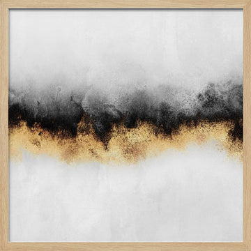 Elegant Abstract Gold | Poster - Wood Frame Interior