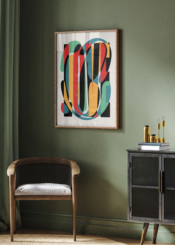 Colorful Love Typography | Poster - Room Interior 2