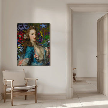 Rococo Lady Graffiti | Canvas - Room Interior 1