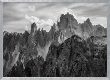 Dramatic Mountain Peaks | Poster - Silver Frame Interior