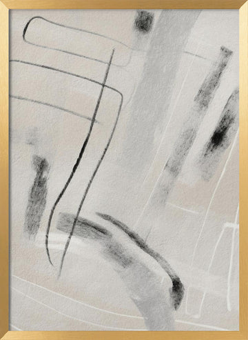 Abstract Flowing Lines | Poster - Gold Frame Interior