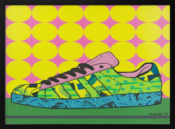 Colorful Pop Art Sneaker | Poster - Black Metal Frame Interior