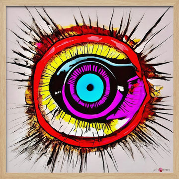 Vivid Eye Burst | Poster - Wood Frame Interior