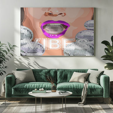 Disco Lip Vibes | Poster - Room Interior 1