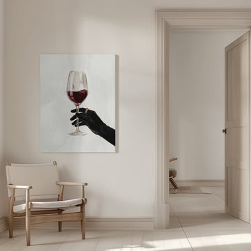 Red Wine Elegance | Canvas - Room Interior 1