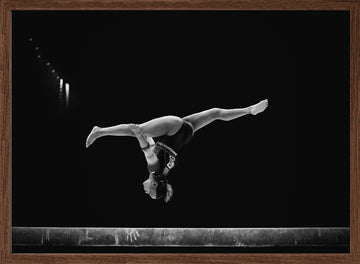 Dynamic Balance Beam Split | Poster - Walnut Frame Interior