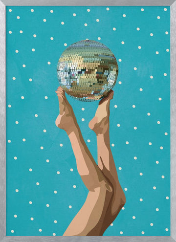 Dancing Disco Legs | Poster - Silver Frame Interior