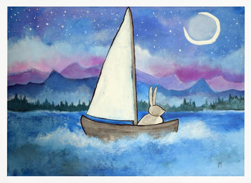 Sailboatbunny | Poster - White Frame Interior