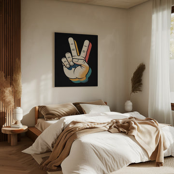Retro Peace Sign | Canvas - Room Interior 2