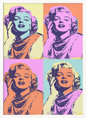 Iconic Pop Art Beauty | Poster - White Frame Interior