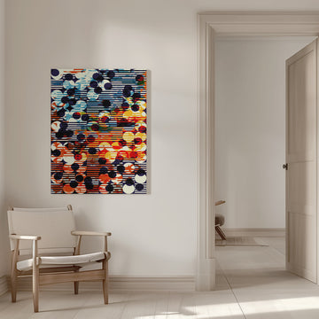 Vibrant Geometric Circles | Canvas - Room Interior 1
