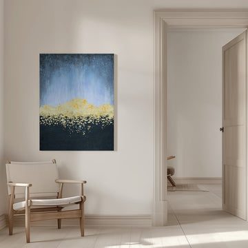 Golden Horizon Abstract | Canvas - Room Interior 1