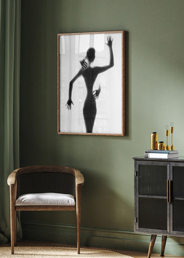 Silhouetted Woman Embrace | Poster - Room Interior 2