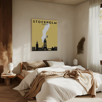 Stockholm Sweden Map | Canvas - Room Interior 2