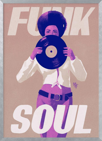 Retro Funk Soul | Poster - Silver Frame Interior