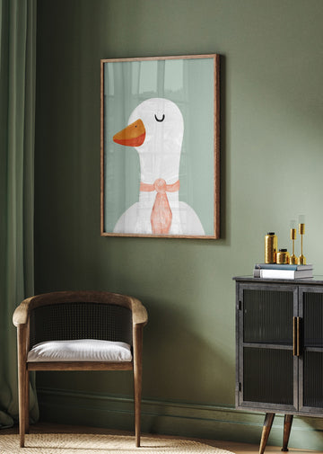 Goose with a Pink Tie | Poster - Room Interior 2