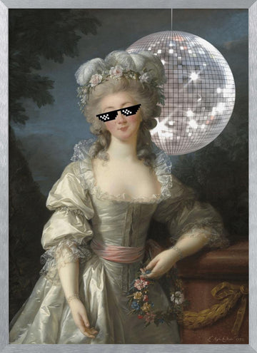Disco Princess | Poster - Silver Frame Interior