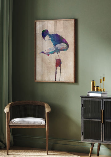 Watercolor Balance Pose | Poster - Room Interior 2