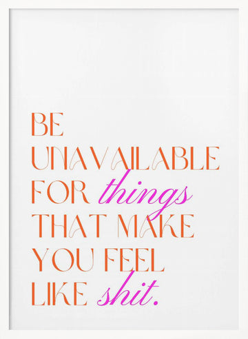 Empowering Self-Care Quote | Poster - White Frame Interior