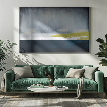 Rain Over Yellow Field | Poster - Room Interior 1