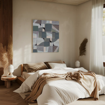 Soft Geometric Abstract | Canvas - Room Interior 2