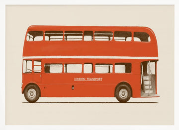 London Double Decker | Poster - White Frame Interior