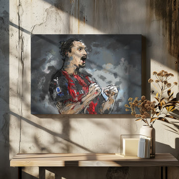 Football Player Roar | Canvas - Room Interior 2