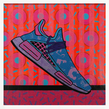 Vibrant Pop Art Sneaker | Poster - White Frame Interior