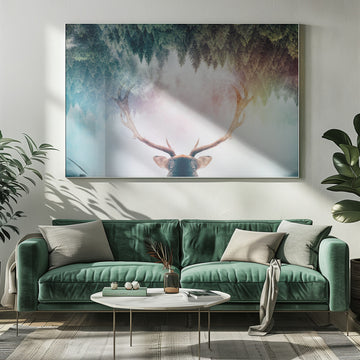 Mystical Forest Stag | Poster - Room Interior 1