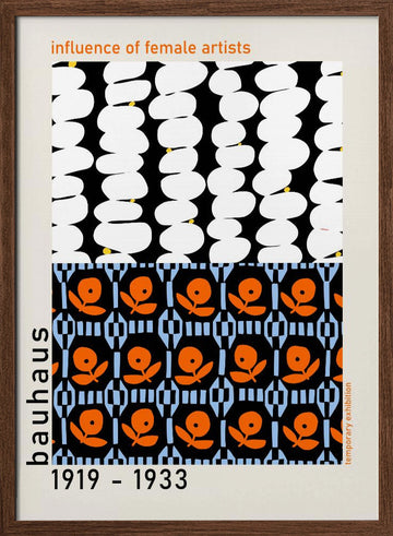 Bauhaus Graphic Patterns | Poster - Walnut Frame Interior