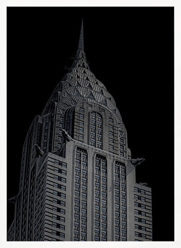 Chrysler Building Spire | Poster - White Frame Interior