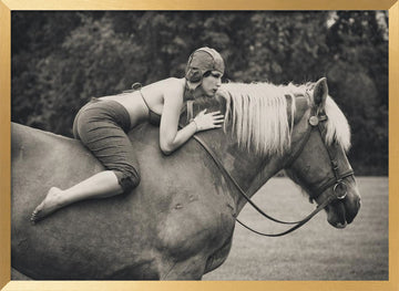 Vintage Equestrian Portrait | Poster - Gold Frame Interior