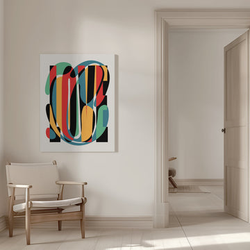 Colorful Love Typography | Canvas - Room Interior 1