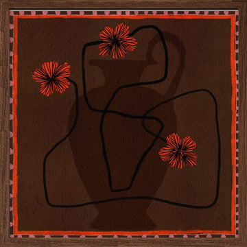 Out of Vase Blooms 3 | Poster - Walnut Frame Interior
