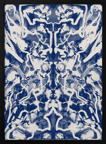 Abstract Fluid Symmetry | Poster - Black Metal Frame Interior