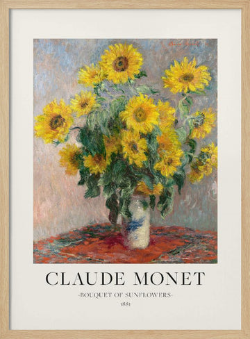 Bouquet Of Sunflowers | Poster - Wood Frame Interior
