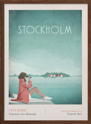 Stockholm 3 | Poster - Walnut Frame Interior