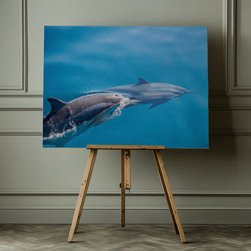 Dolphins In Motion | Canvas - Room Interior 1