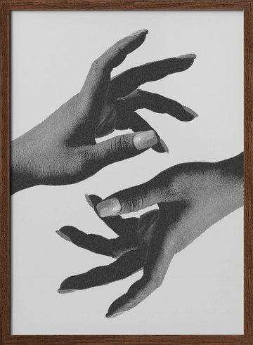 Elegant Hand Gesture | Poster - Walnut Frame Interior