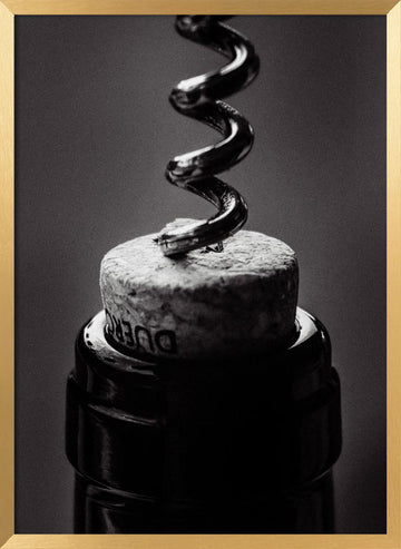 Uncorking The Wine | Poster - Gold Frame Interior