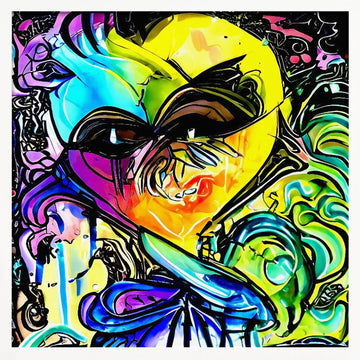 Vibrant Abstract Fusion | Poster - White Frame Interior
