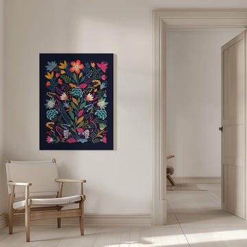 Vibrant Botanical Garden | Canvas - Room Interior 1