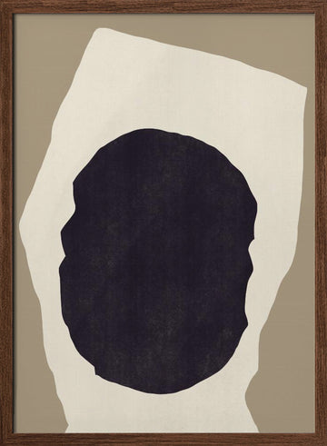 Abstract Organic Form | Poster - Walnut Frame Interior