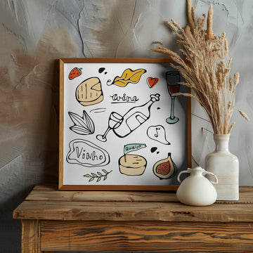 Wine and Food Sketches | Poster - Room Interior 1