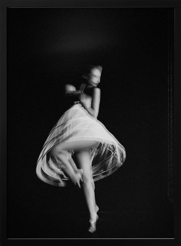 Ethereal Dancer in Motion | Poster - Black Metal Frame Interior