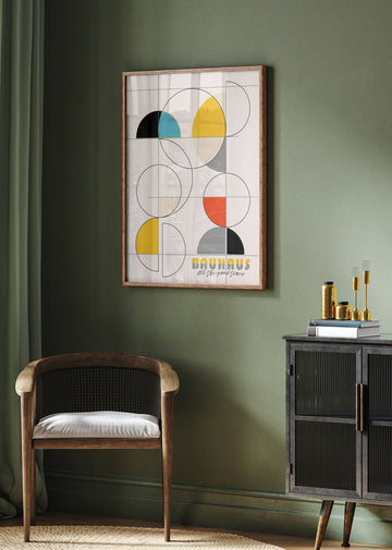 Bauhaus Geometric Shapes | Poster - Room Interior 2